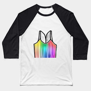 Vibrant Rainbow Gradient Tank Top Design No. 836 Baseball T-Shirt